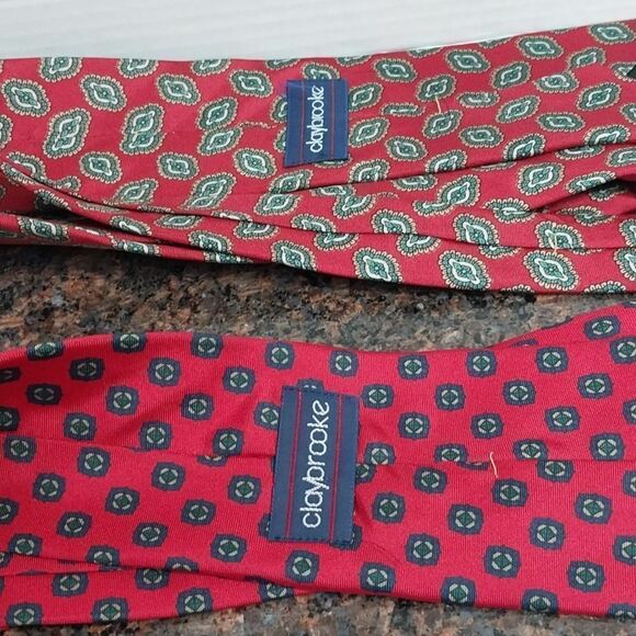2 Silk Claybrooke Ties....EUC - Picture 2 of 4